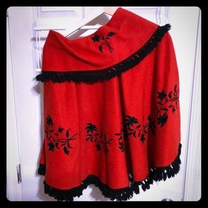 Vintage wool poncho